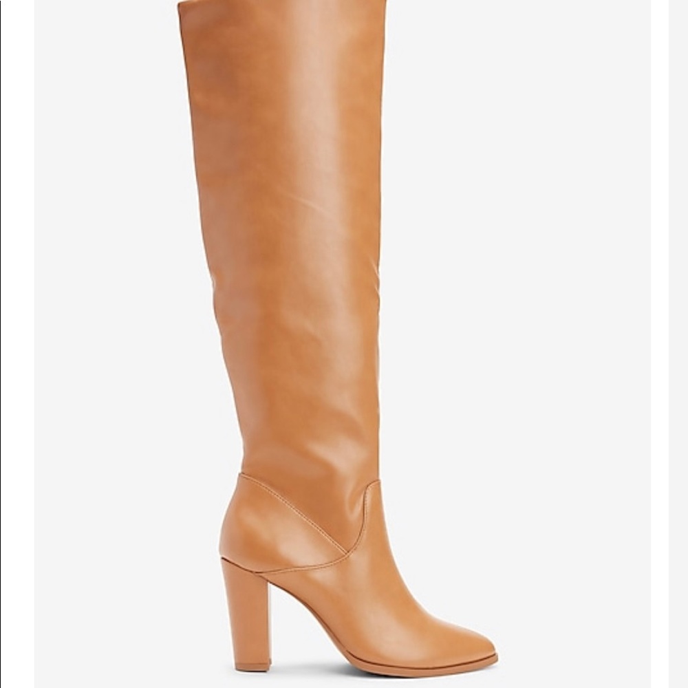 Vegan leather heel boots